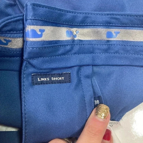 Vineyard Vines Shorts Navy Blue Links 9 Inch Chino Shorts Men’s 38 - Picture 5 of 9